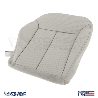 Fits 2007 - 2010 Lincoln MKX Perforated PASSENGER Bottom Gray Leather Seat Cover - OEM-Style Replacement Seat Cover