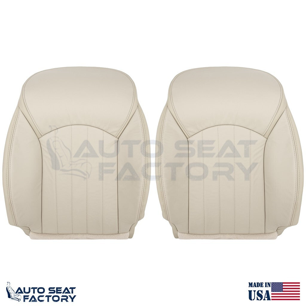 2014 - 2017 Fits Infiniti QX50 Driver & Passenger Top Wheat Leather Seat Covers - OEM-Style Replacement Seat Cover