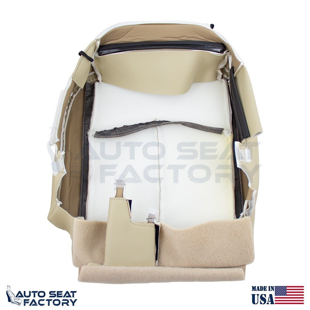 2014 - 2020 Fits Infiniti Q50 PASSENGER Bottom Wheat Vinyl Seat Cover PERFORATED - OEM-Style Replacement Seat Cover