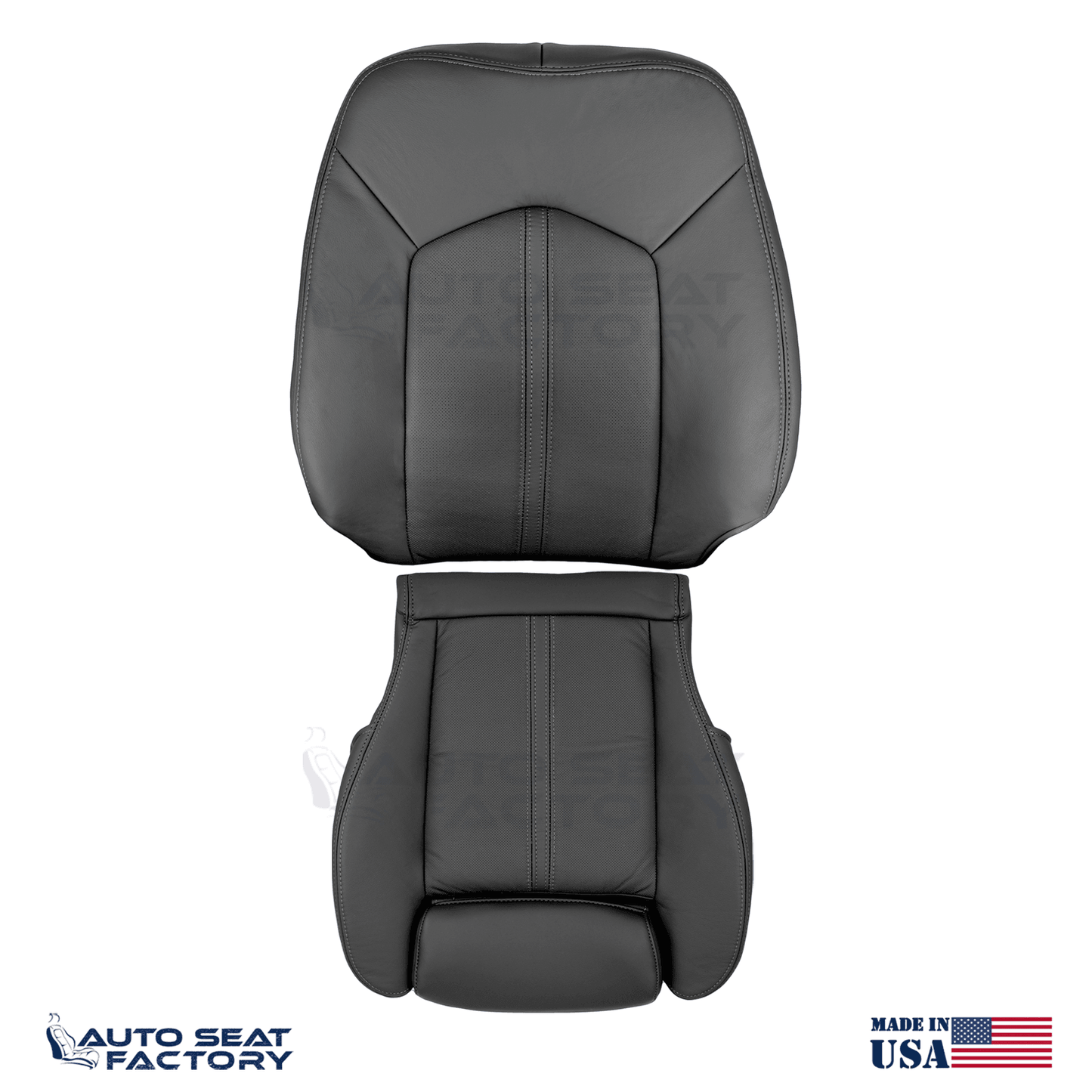 Replacement 2010 - 2016 Fits Cadillac SRX Ebony Leather Seat Covers, Perforated - OEM-Style Replacement Seat Cover