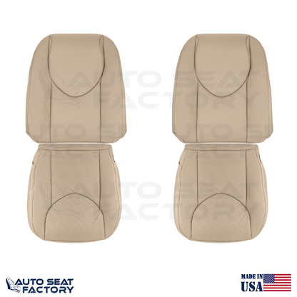 2009 - 2012 Fits Toyota RAV4 LEFT & RIGHT Beige Vinyl Seat Covers, Perforated - OEM-Style Replacement Seat Cover