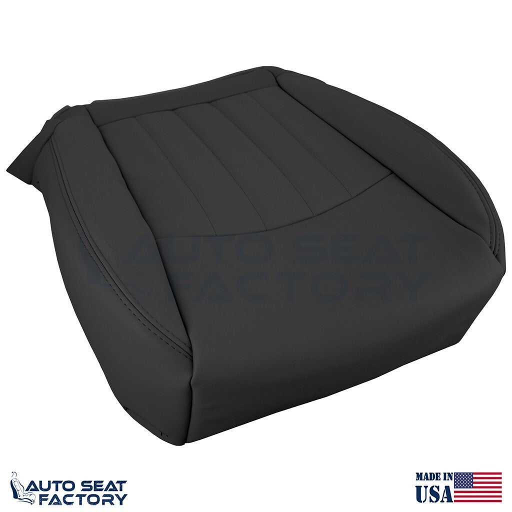 2014 - 2017 Fits Infiniti QX50 PASSENGER Top & Bottom Black Vinyl Seat Covers - OEM-Style Replacement Seat Cover