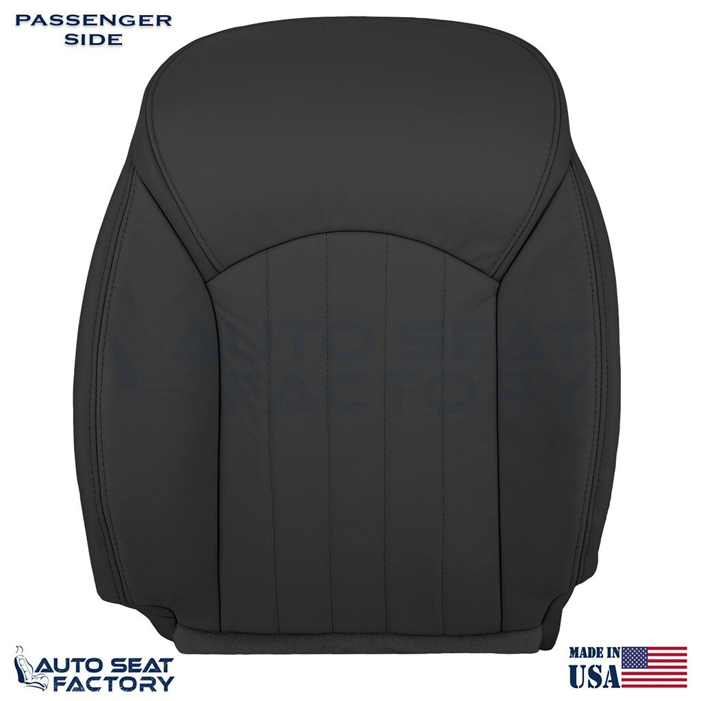 2014 - 2017 Fits Infiniti QX50 PASSENGER Top & Bottom Black Leather Seat Covers - OEM-Style Replacement Seat Cover