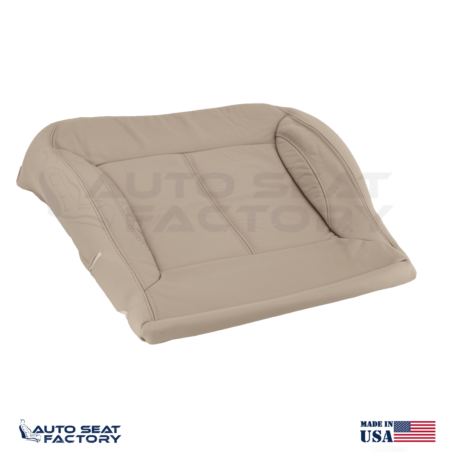 For 2010 - 2013 Buick LaCrosse Left & Right Bottom SOLID Tan Leather Seat Covers - OEM-Style Replacement Seat Cover