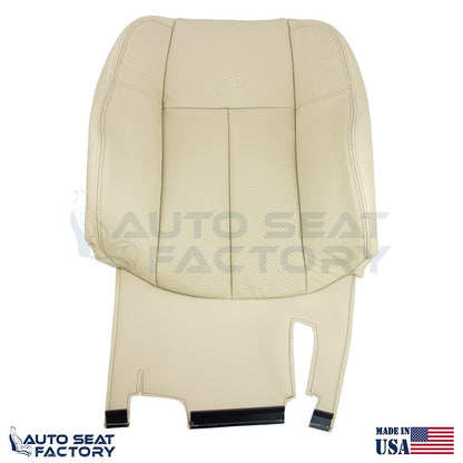 2006 - 2010 Fits Infiniti M45 M35 Front Top & Bottom Wheat Leather Covers, Perf. - OEM-Style Replacement Seat Cover