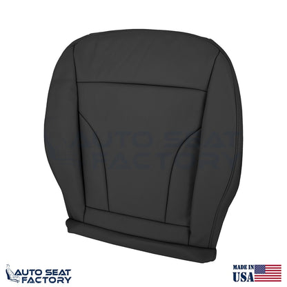 Fits 2013 - 2017 Audi Q5 Driver & Passenger Side Bottom Black Leather Seat Cover - OEM-Style Replacement Seat Cover