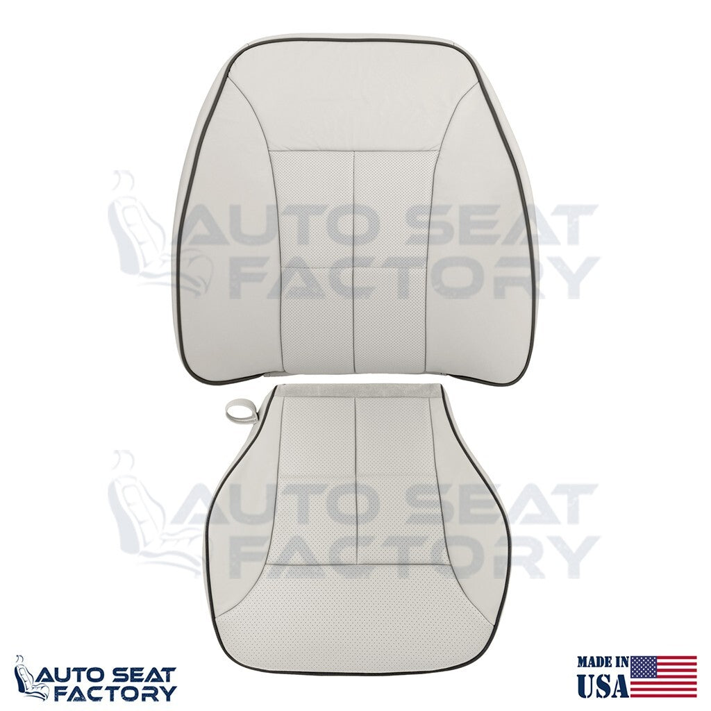 Fits 2007 - 2010 Lincoln MKX Gray Leather Seat Covers w/ Piping, Perforated - OEM-Style Replacement Seat Cover