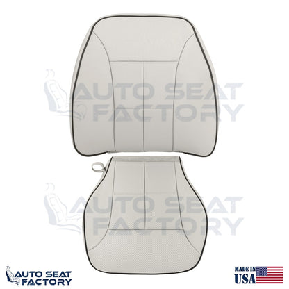 Fits 2007 - 2010 Lincoln MKX Gray Leather Seat Covers w/ Piping, Perforated - OEM-Style Replacement Seat Cover