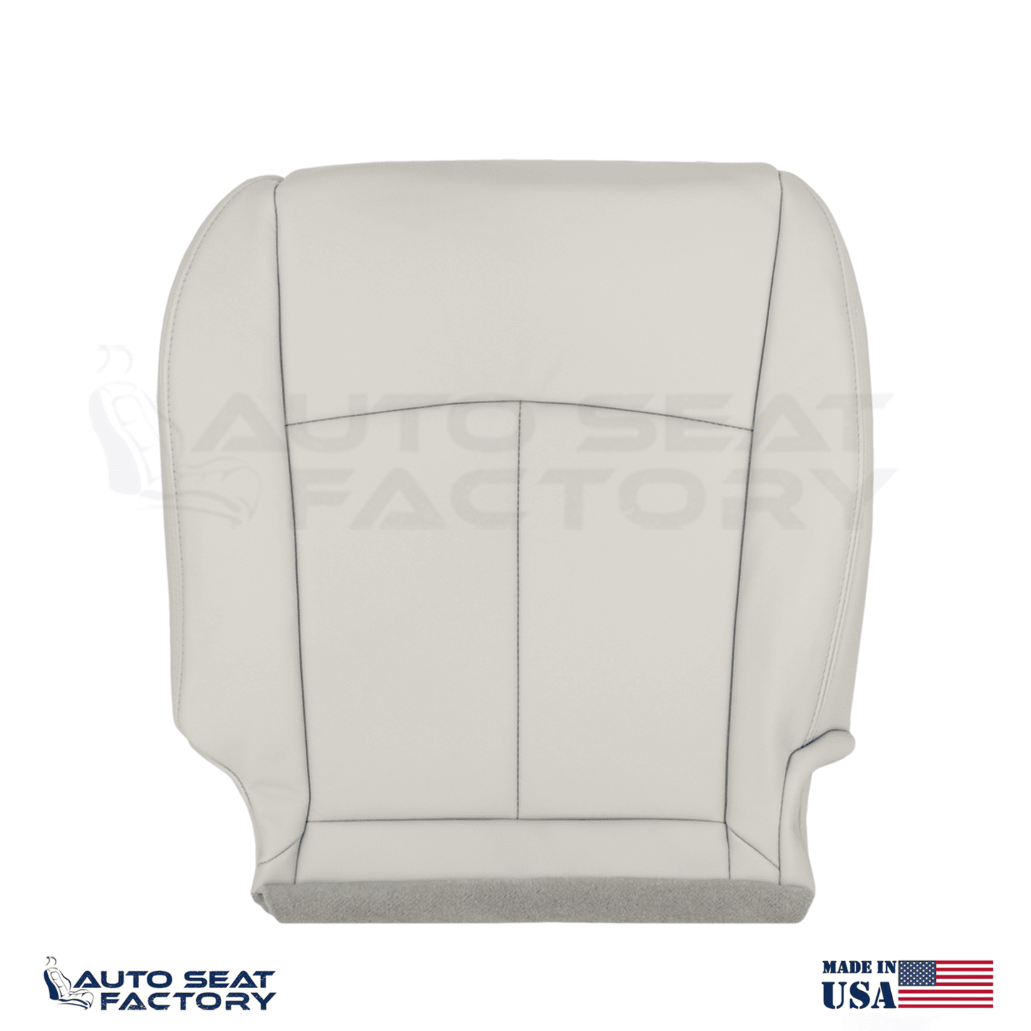 2014 - 2020 Fits Infiniti Q50 RIGHT Top & Bottom Gray Leather SOLID Seat Covers - OEM-Style Replacement Seat Cover