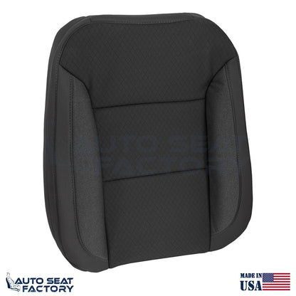 2019 - 2023 GMC Sierra Driver Top & Bottom Black Cloth Seat Covers (Square) - OEM-Style Replacement Seat Cover