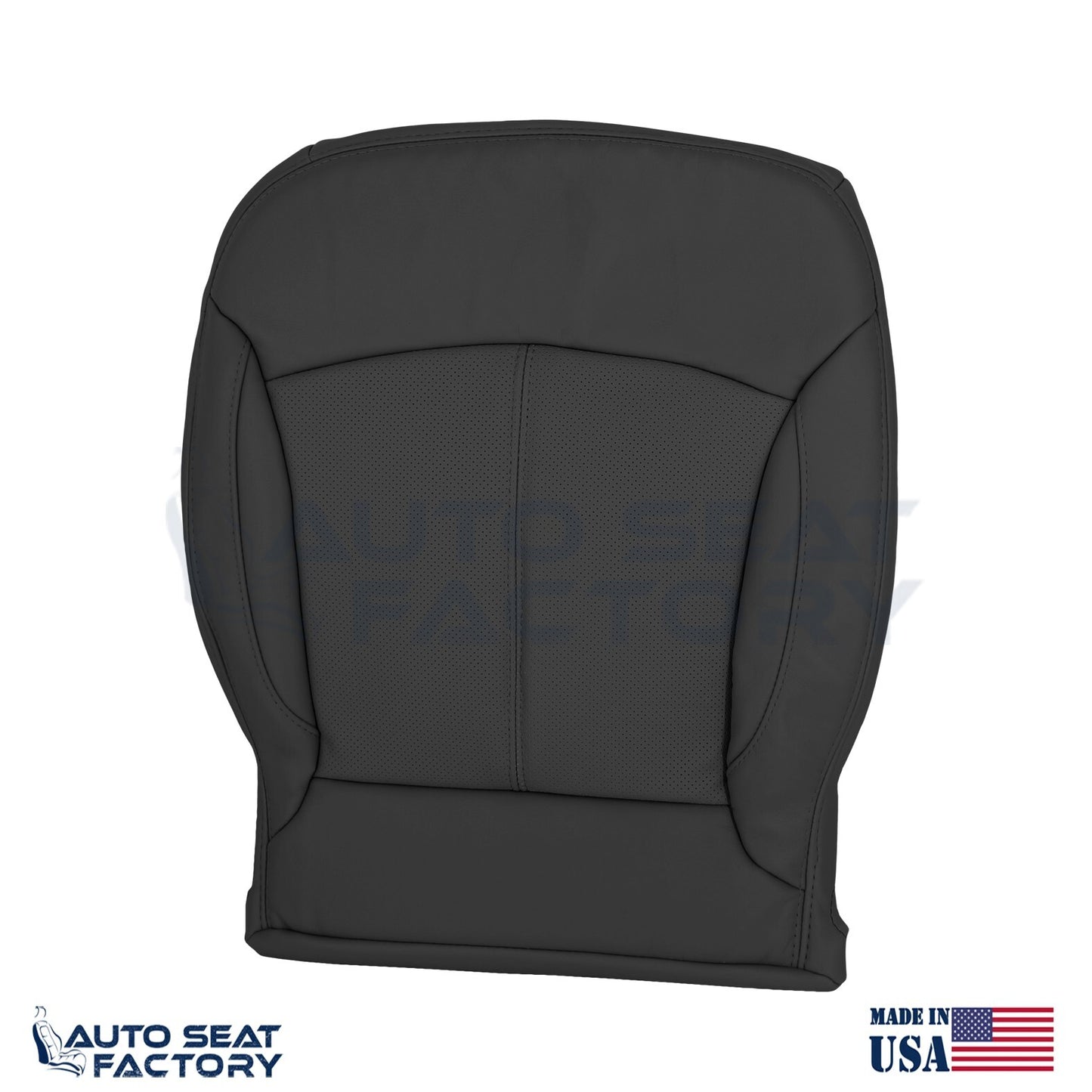 Fits 2010 -2013 Buick LaCrosse RIGHT Top & Bottom Blk Leather Seat Covers, Perf - OEM-Style Replacement Seat Cover