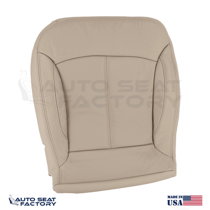 For 2010 - 2013 Buick LaCrosse Left & Right Bottom SOLID Tan Leather Seat Covers - OEM-Style Replacement Seat Cover