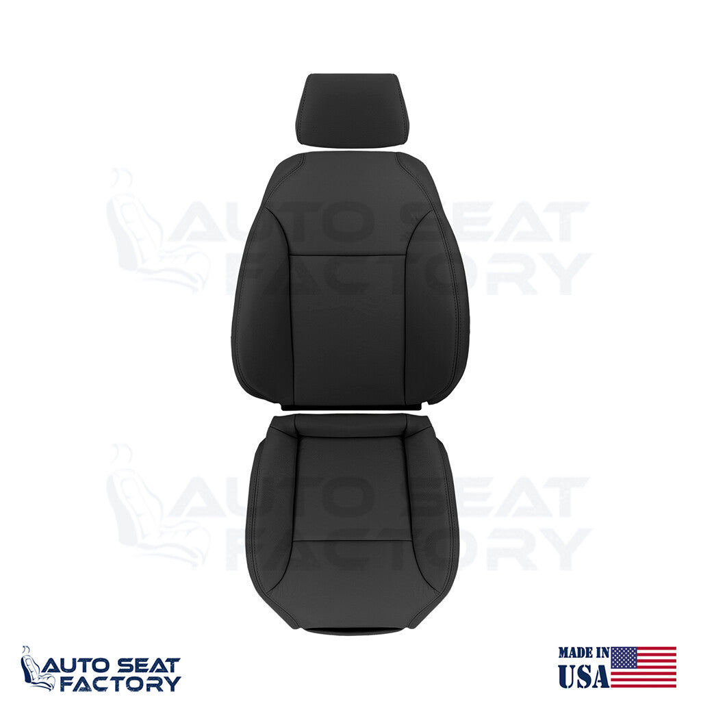 Fits 2004 - 2009 Saab 9-3 CONVERTIBLE Driver Passenger Black Vinyl Seat Covers - OEM-Style Replacement Seat Cover