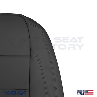 Fits 2007 - 2010 Volvo C70 Left & Right Top & Bottom Black Leather Seat Covers - OEM-Style Replacement Seat Cover