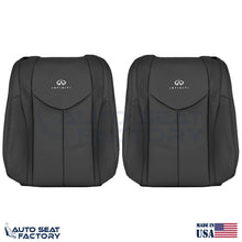 2009 - 2013 Fits Infiniti G37 CONVERTIBLE Left & Right Top Blk PERF Vinyl Covers - OEM-Style Replacement Seat Cover