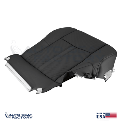 Fits 2010 - 2019 Lincoln MKT Driver & Passenger Black Leather Covers, Perforated - OEM-Style Replacement Seat Cover