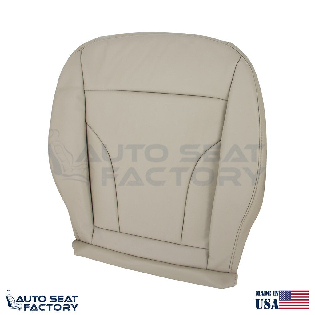 Replacement Fits 2013 - 2017 Audi Q5 Driver Side Bottom Beige Leather Seat Cover - OEM-Style Replacement Seat Cover