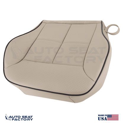 Fits 2007 - 2010 Lincoln MKX FRONT Bottom Lt Camel Vinyl Seat Cover + Piping - OEM-Style Replacement Seat Cover