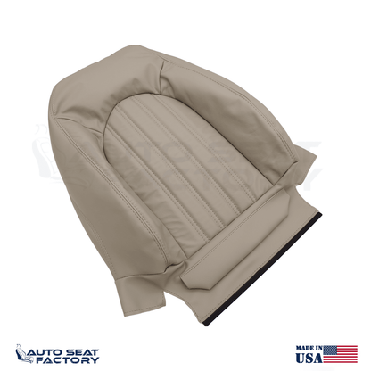 2001 - 2005 Fits Jaguar XK8 Driver & Passenger AGD Oatmeal Leather Seat Covers - OEM-Style Replacement Seat Cover