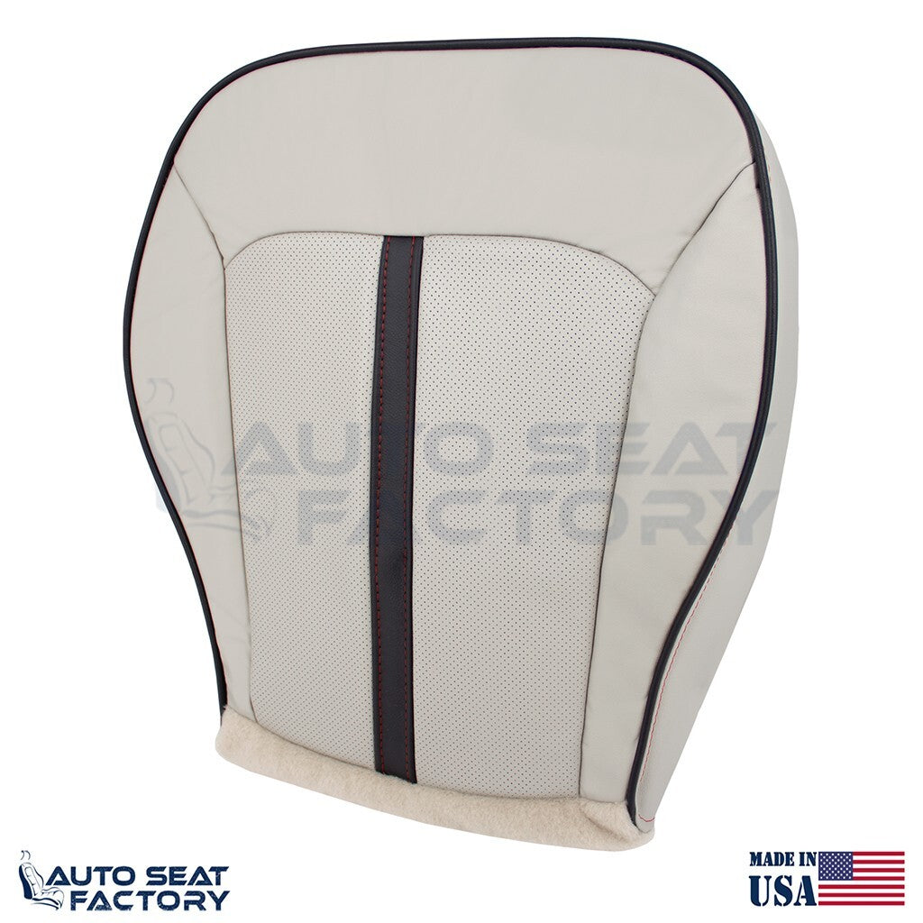 2011 -2015 Fits Lincoln MKX LEFT & RIGHT Bottom Ceramic/black Leather Skin, Perf - OEM-Style Replacement Seat Cover