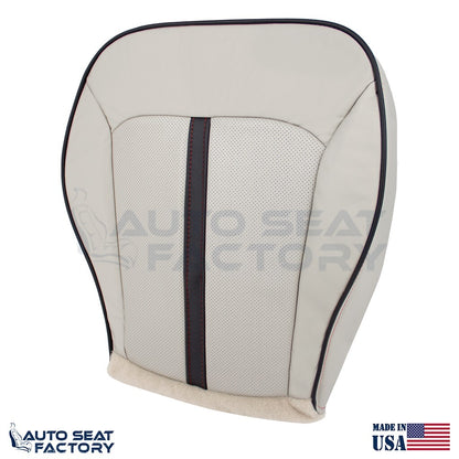 2011 -2015 Fits Lincoln MKX LEFT & RIGHT Bottom Ceramic/black Leather Skin, Perf - OEM-Style Replacement Seat Cover