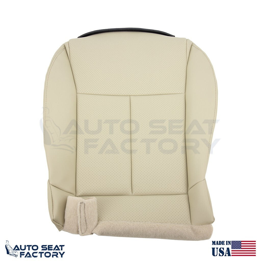 2006 - 2010 Fits Infiniti M45 M35 Front Top & Bottom Wheat Leather Covers, Perf. - OEM-Style Replacement Seat Cover