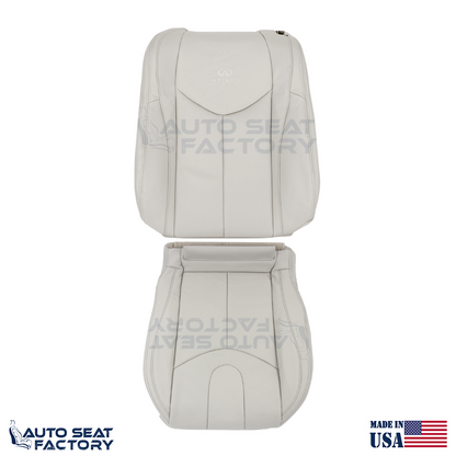 2009 - 2013 Fits Infiniti G37 CONVERTIBLE Driver 2PC Gray Vinyl Seat Cover, Perf - OEM-Style Replacement Seat Cover