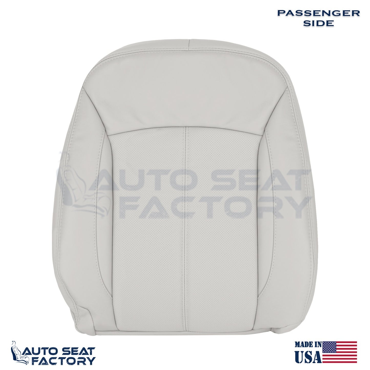 Fits 2010 - 2013 Buick LaCrosse RIGHT Top & Bottom Gray Vinyl Seat Covers, Perf. - OEM-Style Replacement Seat Cover