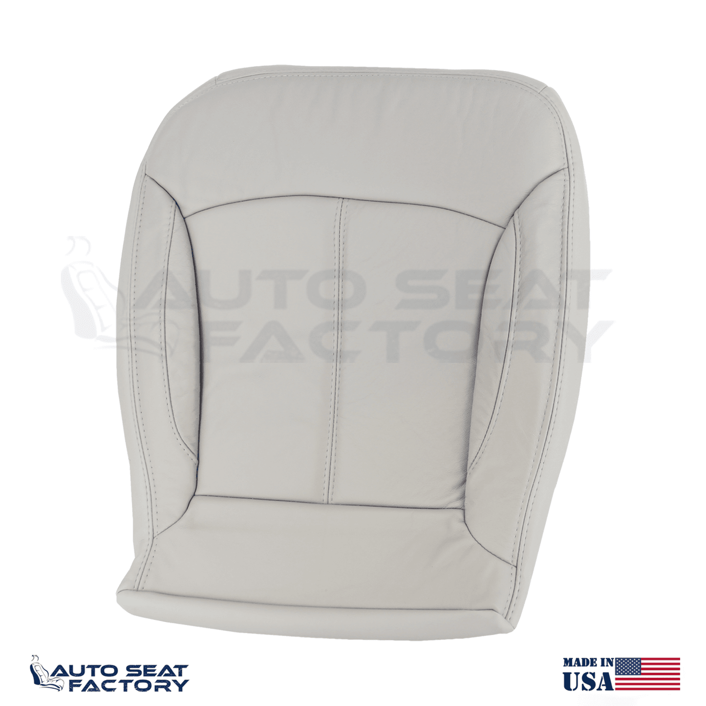 For 2010 -2013 Buick LaCrosse Left & Right Bottom SOLID Gray Leather Seat Covers - OEM-Style Replacement Seat Cover