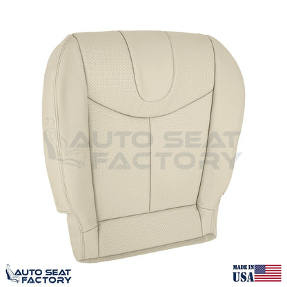 2009 - 2013 Fits Infiniti G37 Coupe Driver Top Bottom Tan Vinyl Seat Cover, Perf - OEM-Style Replacement Seat Cover