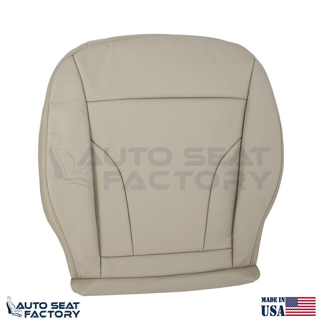 Fits 2013 - 2017 Audi Q5 Driver & Passenger Side Bottom Beige Leather Seat Cover - OEM-Style Replacement Seat Cover