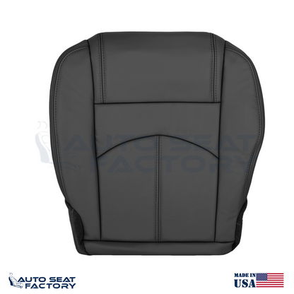 Fits 2013 - 2017 GMC Acadia Left & Right Bottom Solid Black Vinyl Seat Cover - OEM-Style Replacement Seat Cover