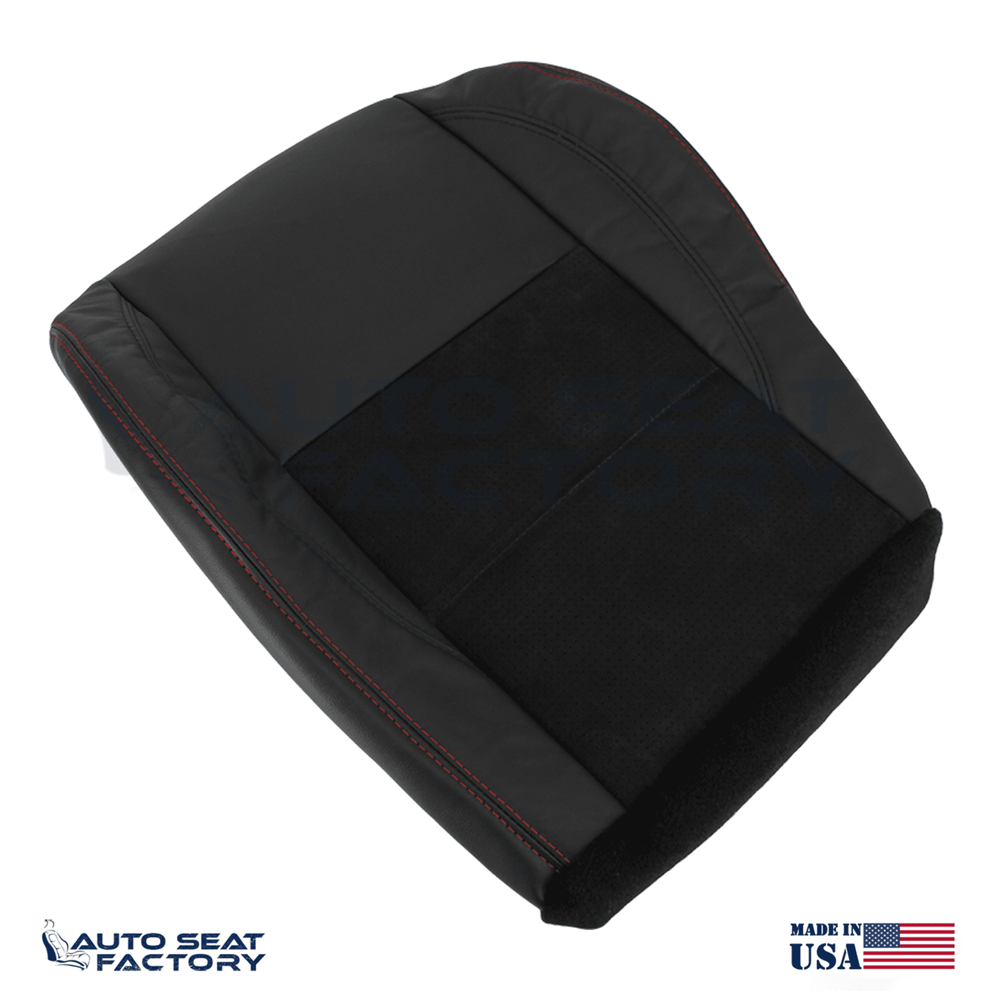 Replacement Black Seat Cover Fits 2006 - 2010 Dodge Charger RT Front Bottoms - OEM-Style Replacement Seat Cover