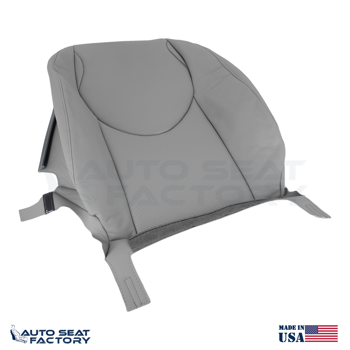 2006 - 2012 Fits Toyota RAV4 Perforated PASSENGER Gray Vinyl Seat Covers 2PCS - OEM-Style Replacement Seat Cover