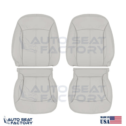 Fits 2010 - 2013 Buick LaCrosse Left & Right Gray Leather Seat Covers, Perf. - OEM-Style Replacement Seat Cover