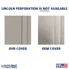 2011 - 2015 Lincoln MKX Perforated Driver Top Med Light Stone Vinyl Seat Cover - OEM-Style Replacement Seat Cover