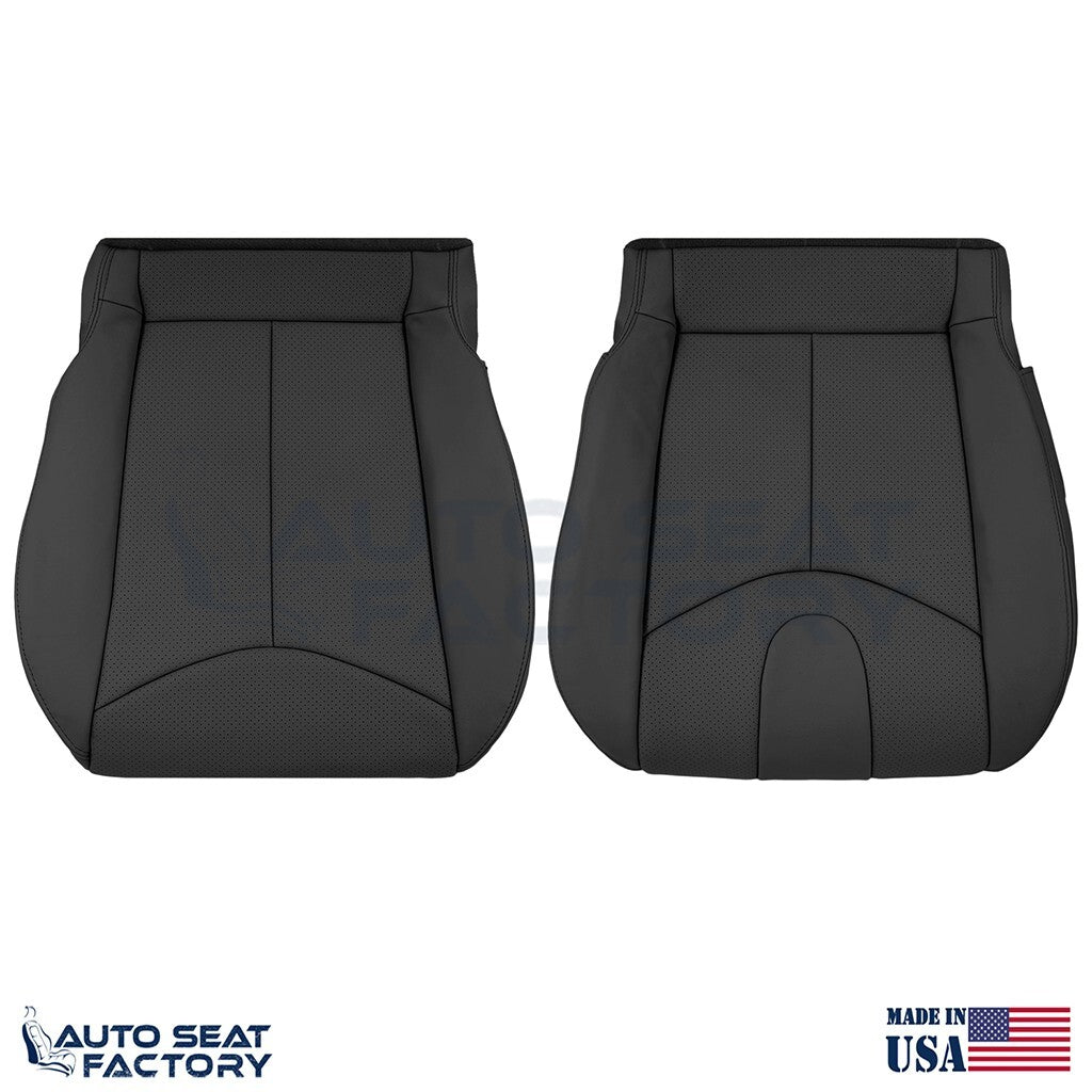 2009 - 2013 Fits Infiniti G37 Coupe Front Bottom Blk Vinyl Seat Cover, Perf. 2PC - OEM-Style Replacement Seat Cover