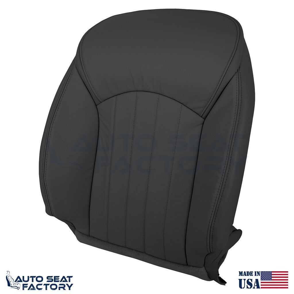 2014 - 2017 Fits Infiniti QX50 PASSENGER Top & Bottom Black Vinyl Seat Covers - OEM-Style Replacement Seat Cover
