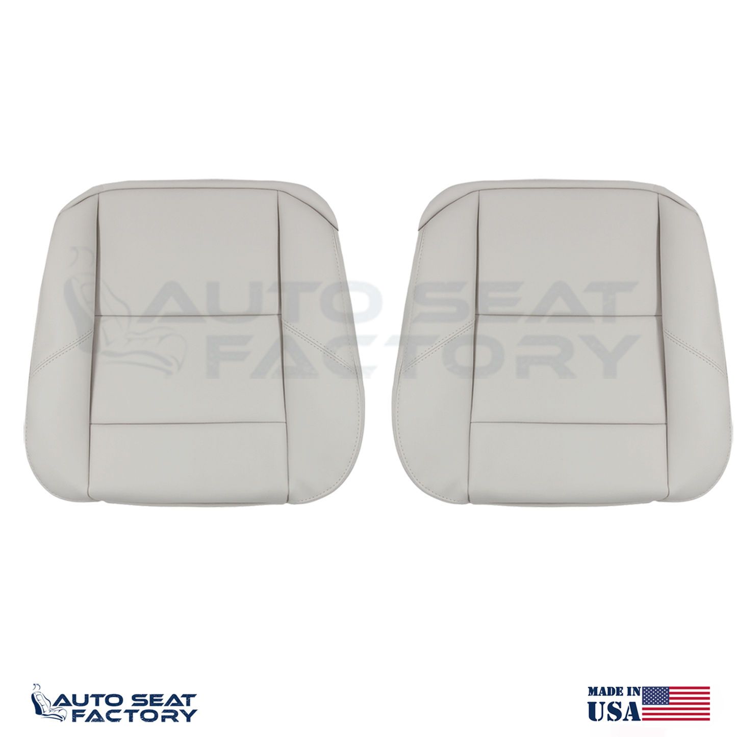 Replacement For 2007 -2010 Volvo C70 Left & Right Bottom Cream Vinyl Seat Covers - OEM-Style Replacement Seat Cover