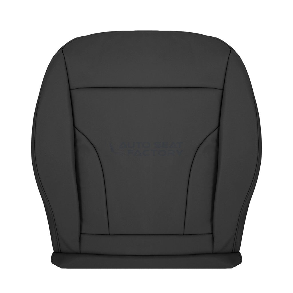 Replacement Fits 2013 - 2017 Audi Q5 Driver Bottom Solid Black Vinyl Seat Cover - OEM-Style Replacement Seat Cover