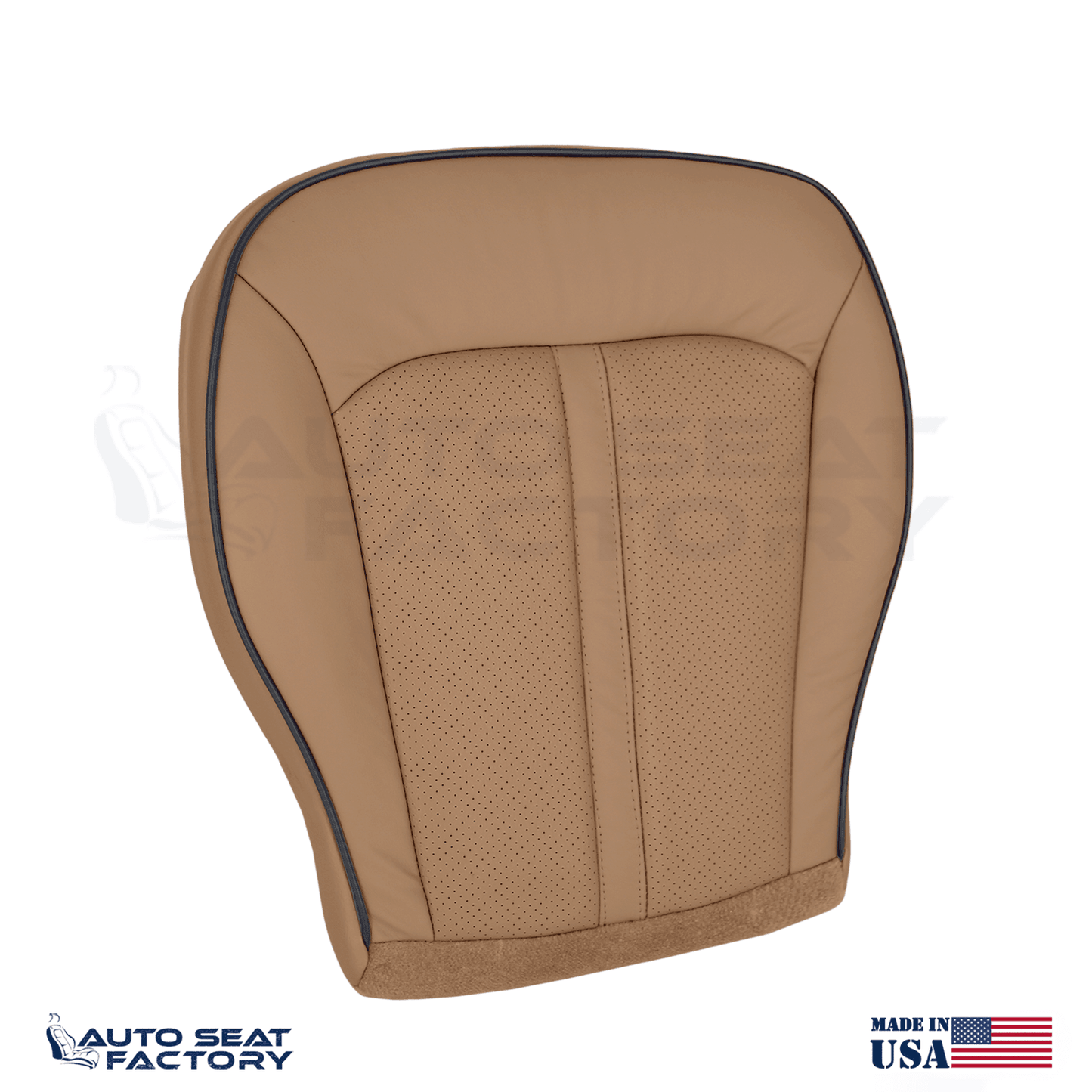 2011 - 2015 Lincoln MKX Perforated Driver Bottom Canyon Vinyl Seat Cover - OEM-Style Replacement Seat Cover
