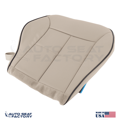 Fits 2007 - 2010 Lincoln MKX FRONT Bottom Cashmere Leather Seat Cover + Piping - OEM-Style Replacement Seat Cover