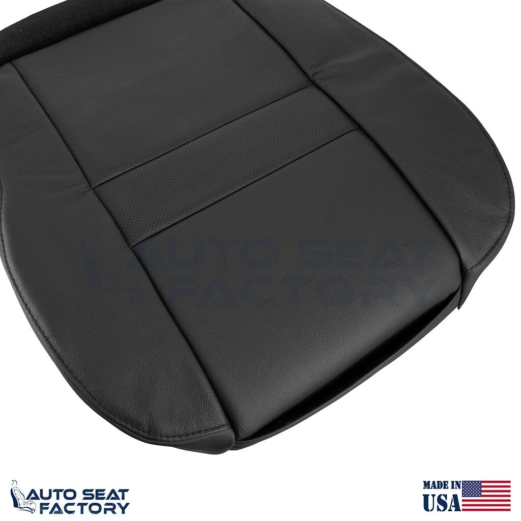 Fits 2006 2007 Chevy Monte Carlo Driver Bottom Perforated Black Vinyl Seat Cover - OEM-Style Replacement Seat Cover