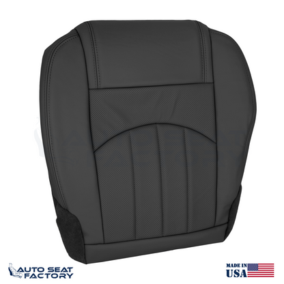 Fits 2013 - 2017 GMC Acadia Perforated Driver Bottom Black Vinyl Seat Cover - OEM-Style Replacement Seat Cover