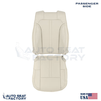 Fits 2009 - 2012 Lincoln MKS PASSENGER Lt Camel Vinyl Seat Cover, Perforated 2PC - OEM-Style Replacement Seat Cover