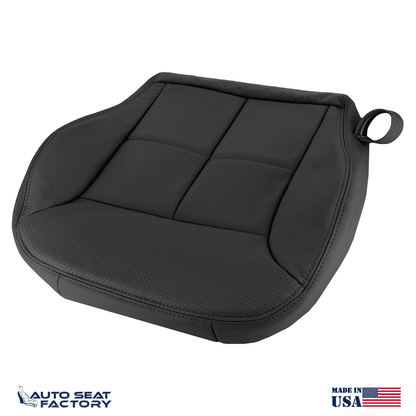 Fits 2007 - 2010 Lincoln MKX Perforated Driver Bottom Black Leather Seat Cover - OEM-Style Replacement Seat Cover