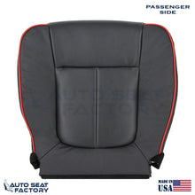 2011 - 2014 Ford F-150 PASSENGER Lower Perforated Black Seat Cover w/ Red Piping - OEM-Style Replacement Seat Cover