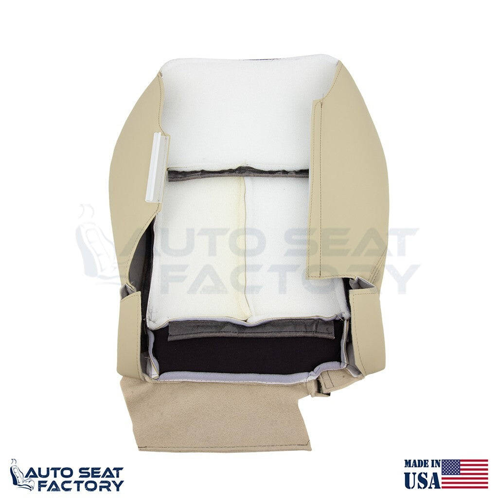 2006 - 2010 Fits Infiniti M45 M35 Front Top & Bottom Wheat Leather Covers, Perf. - OEM-Style Replacement Seat Cover