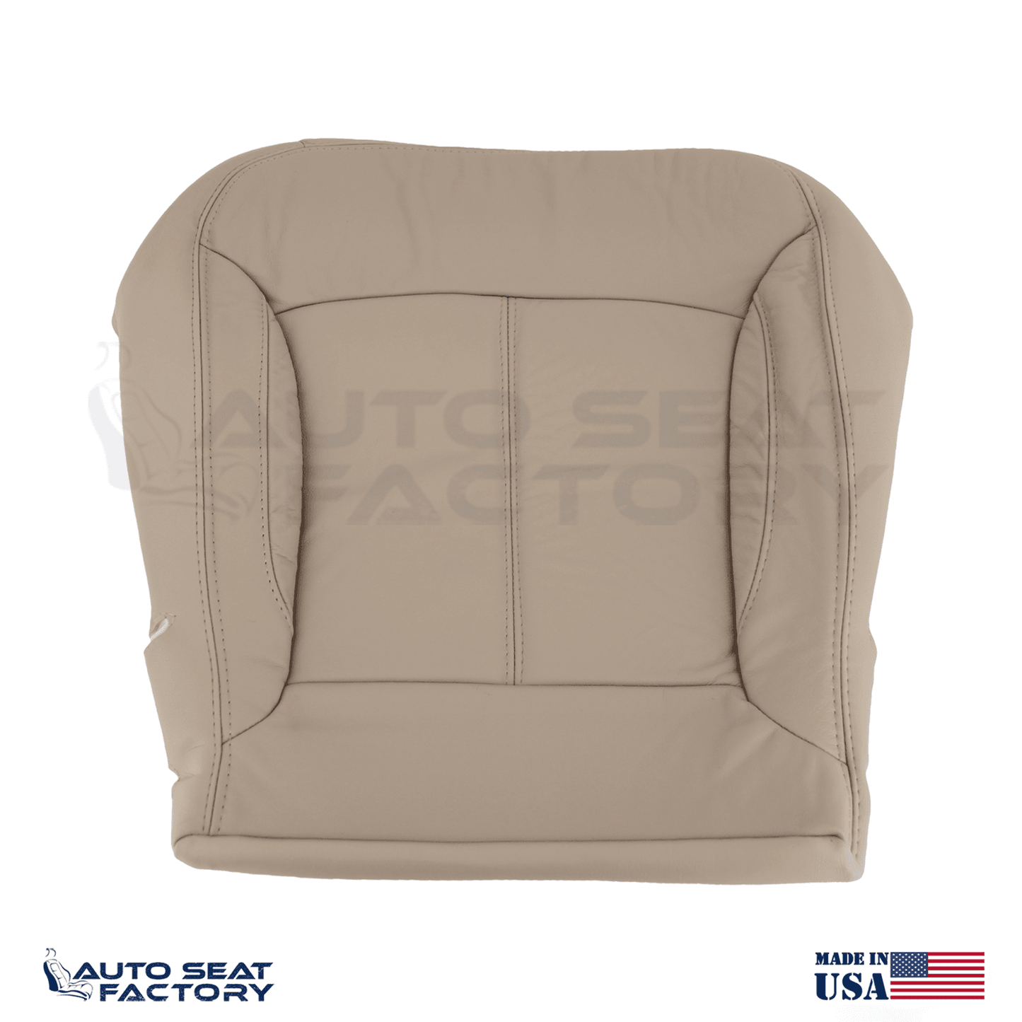 For 2010 - 2013 Buick LaCrosse Left & Right Bottom SOLID Tan Leather Seat Covers - OEM-Style Replacement Seat Cover