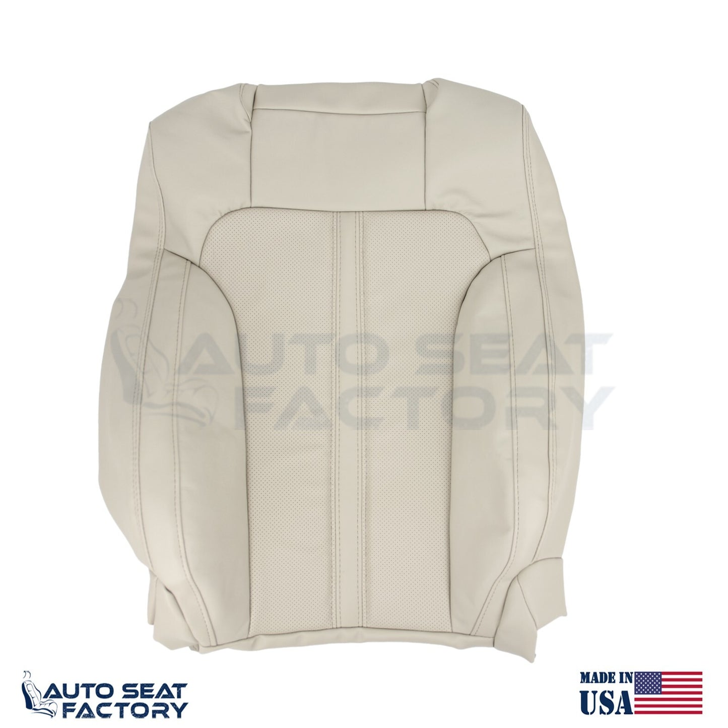 Fits 2009 - 2012 Lincoln MKS PASSENGER Cashmere Vinyl Seat Cover, Perforated 2PC - OEM-Style Replacement Seat Cover